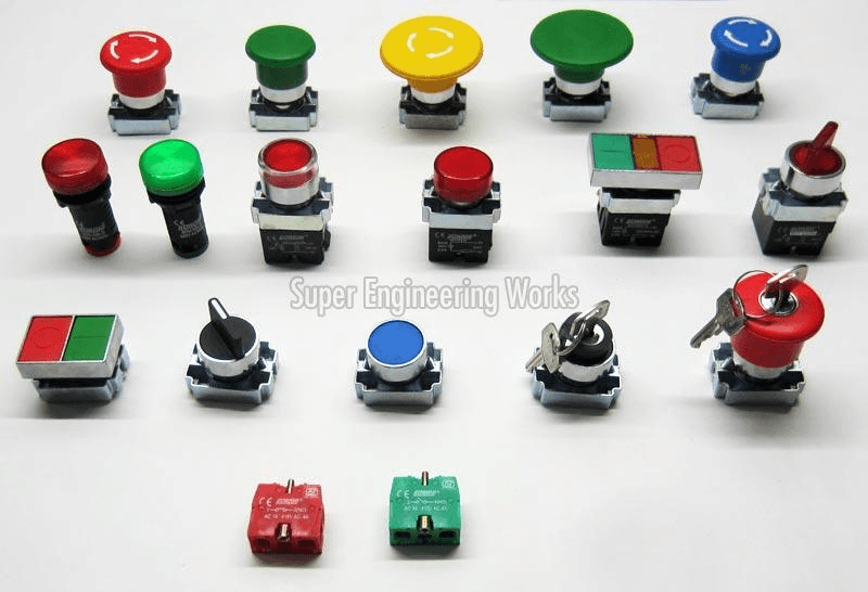 Push buttons, selector switches and indicator lamps